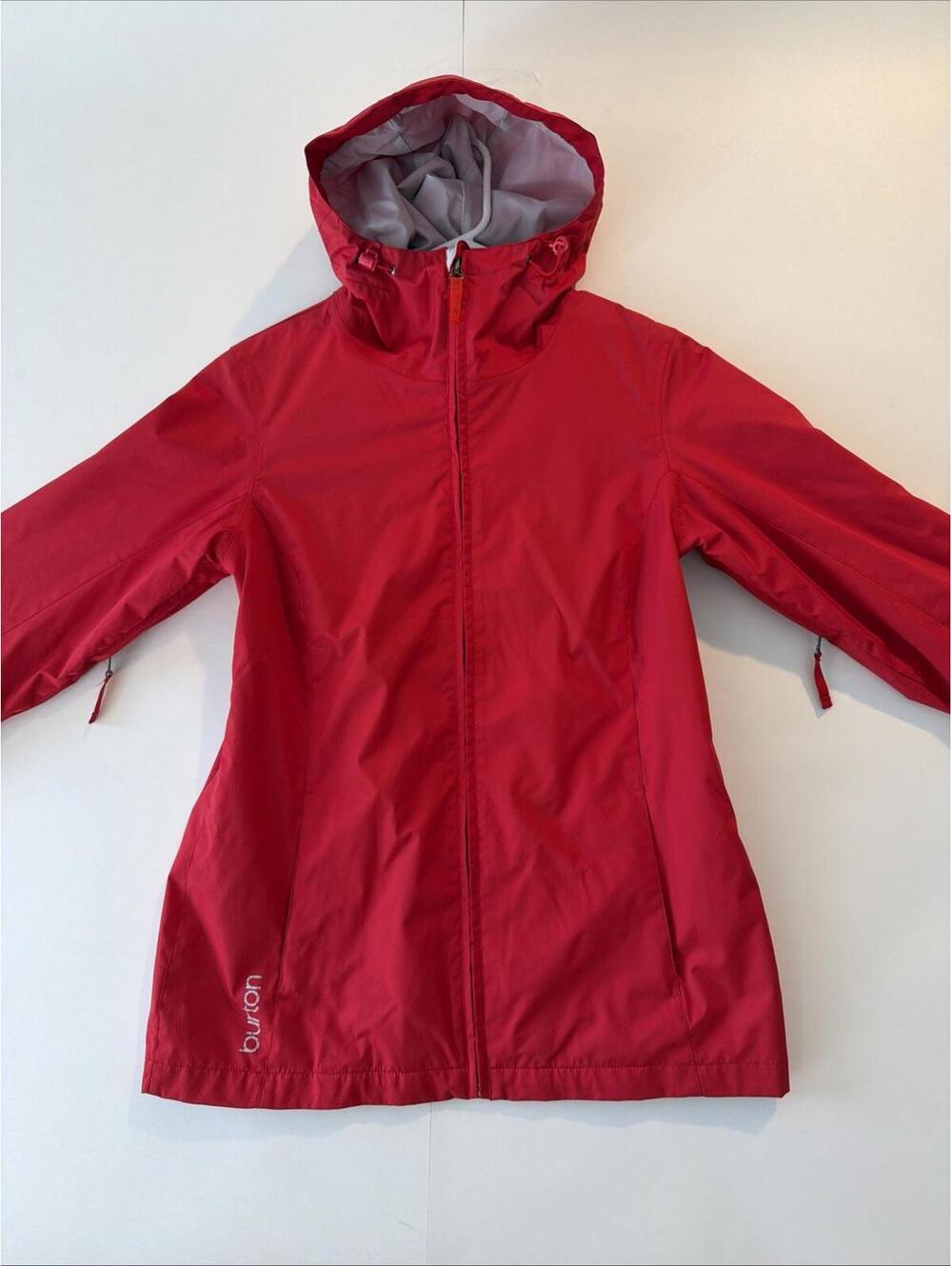 Burton DRYRIDE Snowboard Jacket Womens Small Red Hooded Ski Winter Coat